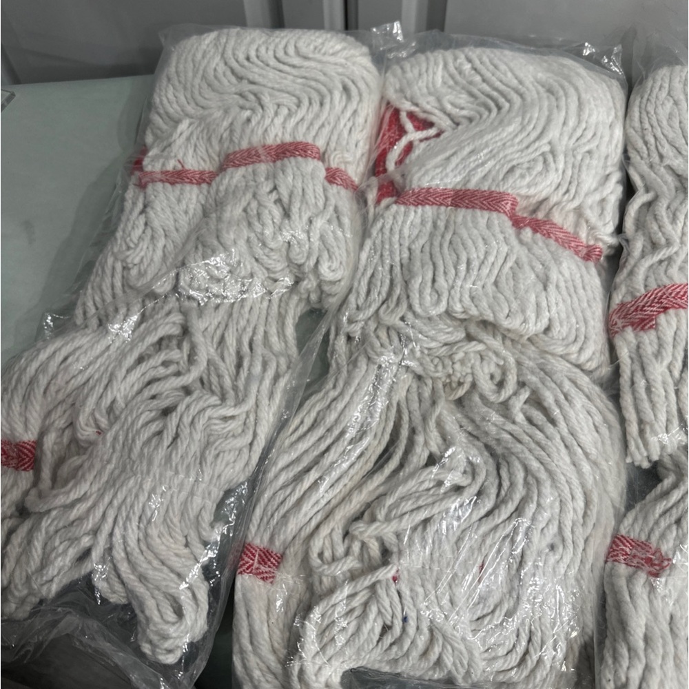 3 PUR VALUE V04453 TAIL BAND WET MOP HEAD #18 WHITE BLENDED 1.25" HB (884) NEW